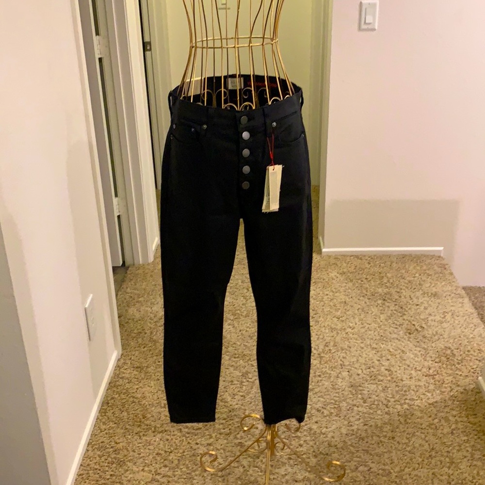 Alice and Olivia high rise coated skinny jeans